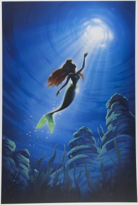 Little Mermaid - Art - Original art, Home Video, Ariel silhouette under water